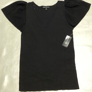 NWT INC Ethereal Black Knit Top